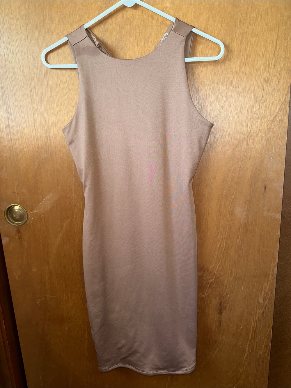 Sleeveless Midi Dress in Taupe